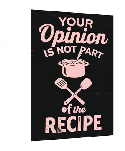 Carastora Funny Kitchen Wall Decor - Vintage Metal Tin Sign for Home Cooking Space, Humorous Plaque for Chef's Kitchen or Cafe, 8x12 Inch - Image 1