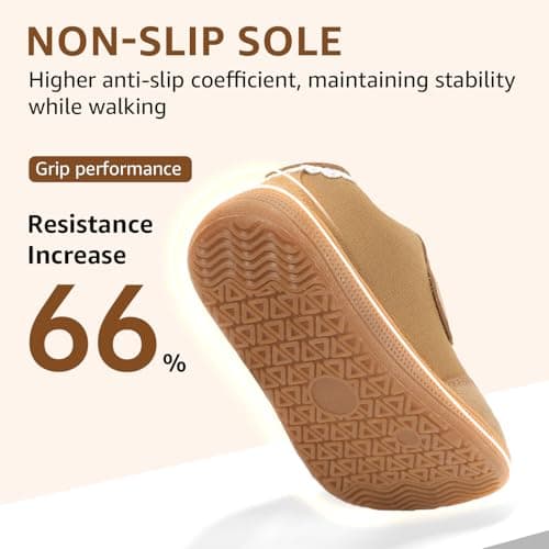 STEP QUEEN Toddler Girl Shoe Baby First Walking Tennis Sneakers Non Slip Zero Drop Shoes Outdoor Activities School Brown Toddler 6 - Thumbnail 6