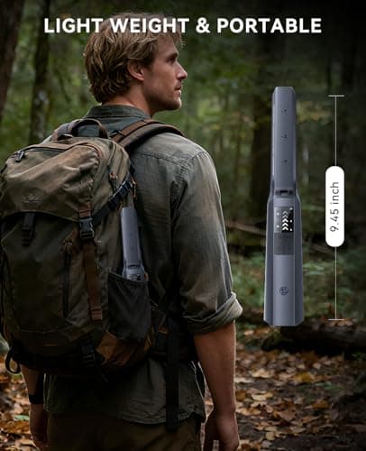 SUNPOW Metal Detector Pinpointer Rechargeable with LCD Screen – Adjustable Sensitivity, 4 Modes, IP68 Waterproof Handheld Metal Detector Wand for Adults & Kids – GD01 - Thumbnail 6