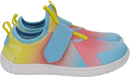 WHITIN Kids Barefoot Shoes for Boys/Girls Slip-On Sneakers Minimalist Wide Toe Box Zero Drop Size 5 Big Walking Flat Road Gym Sports Training Tennis Multi 37 - Thumbnail 4