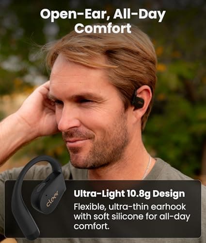 Cleer ARC 4 Plus Open Ear Earbuds,True Wireless Bluetooth Earphones with Dolby Audio and Head Tracking, Earhook Earbuds with 34H Playtime, IPX7 Waterproof Sports Headphones for Workout, EQ, Black - Thumbnail 4
