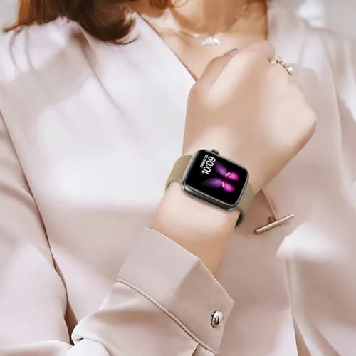 8 Pack Sport Bands Compatible with Apple Watch Bands 40mm 38mm 41mm 42mm 44mm 45mm 49mm 46mm for Women Men,Silicone Waterproof Strap for iWatch Apple Watch Series11 10 9 Ultra 8 7 6 5 4 3 2 1 SE - Thumbnail 6