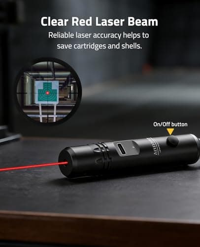 CVLIFE Rechargeable Red Bore Sight Laser Kit with 64 Adapters, Professional Bore Sighter for 0.17 to 12GA Calibers, Multi-Caliber Laser Bore Sight with Button Switch for Hunting - Thumbnail 2
