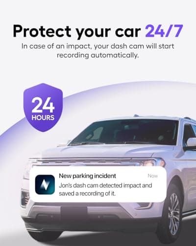Nexar Pro Dual Dash Cam - 1 Year App Subscription Included - Unlimited Cloud Storage, Drive Recordings, Parking Mode, Night Vision, All Inside The Nexar App - WiFi HD Front Dash Cam (256 GB SD) - Thumbnail 4