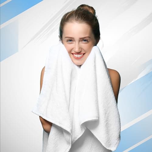 Infinitee Xclusives Luxury 100% Cotton Towel Set – 8 Piece Bathroom Towel Set (2 Bath Towels, 2 Hand Towels, 4 Washcloths) – Soft & Absorbent Towels for Bathroom (Intimate Red) - Thumbnail 6