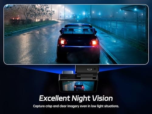Pelsee 4K Dash Cam Front and Rear, 64GB SD Card, Dual Dash Camera for Cars with Wi-Fi, GPS, ADAS, BSD, LCA, 3’’ IPS Display Car Camera, APP & Voice Control, Night Vision, 24H Parking Mode - Thumbnail 3