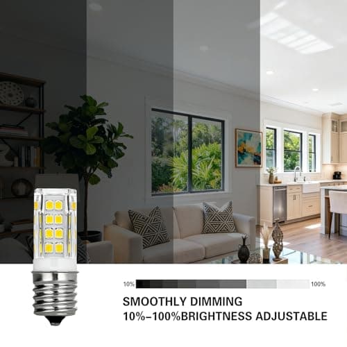 E17 LED Bulb Dimmable, 5W Microwave Over Stove Bulb, 400 LM, 6000K Daylight white,120V,40W Incandescent Equivalent, Replacement for Microwave, oven stovetops, Range Hoods, and Refrigerator, 2 pack - Thumbnail 5