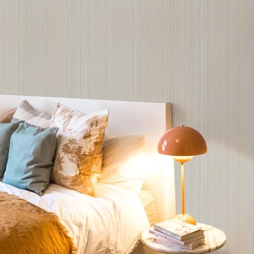 Naphite Grasscloth Peel and Stick Wallpaper Modern Textured Self-Adhesive Wallpaper Neutral Fabric Contact Paper for Cabinets Drawers Furniture Faux Linen Removable Bedroom Wall Decor 197inL 15.7inW - Thumbnail 3