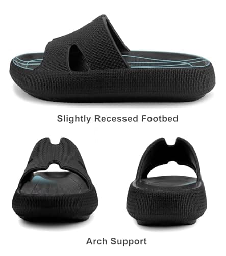 Haifago Cloud Slides for Women Cushion Recovery Pillow Sandals with Arch Support, Memory Foam House Shower Slippers for Woman, Non-Slip Comfort Quick Drying - Thumbnail 3