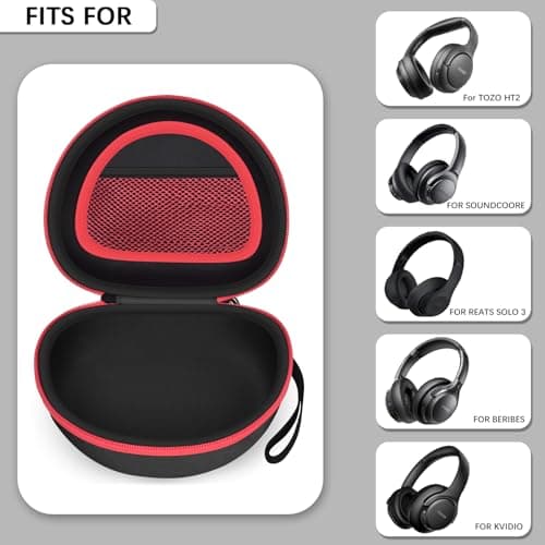 Headphone Case for Picun B8 P26/ for Beats Solo 4, Studio Pro, Solo3, Studio3 On-Ear Headphones More Foldable Bluetooth Wireless Headset (Extra Large) - Black - Thumbnail 2