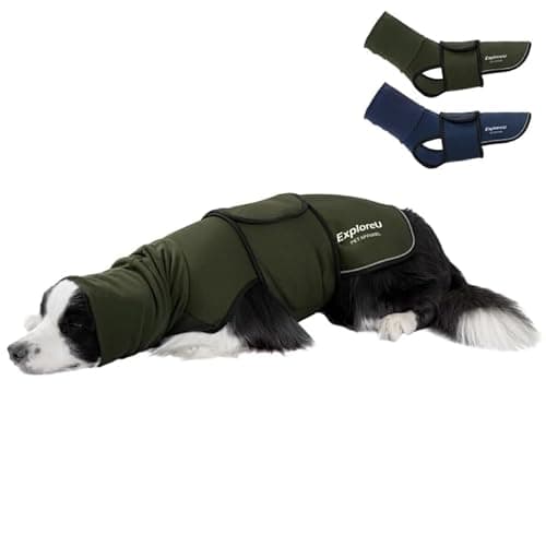 ExploreU Dog Anxiety Vest Skin-Friendly Thunder for Dogs, Dog Calming Shirt for Thunder, Fireworks, Vet Visits and Separation - Keep Pet Calm Without Medicine (Green, L) - Image 1
