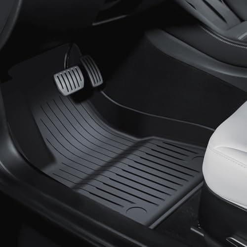 CARENTR Tesla Model 3 Highland 2024 2026 Floor Mats Set, Custom Fit All Weather TPE Car Mats with Front & Rear Floor Liners, Trunk Cargo Liner & Rear Storage Mats, 6PCS Model 3 Accessories - Thumbnail 3