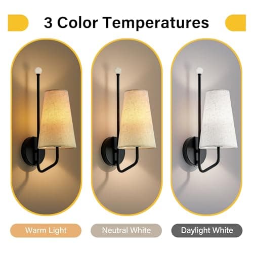 MHSNL Battery Operated Wall Sconces,Rechargeable Wall Lights with 12 Colors Remote Dimmable Cordless Battery Sconce Indoor Wall Lamps for Bedroom Living Room Bedside Hallway Stairs Black 1 Pack - Thumbnail 3