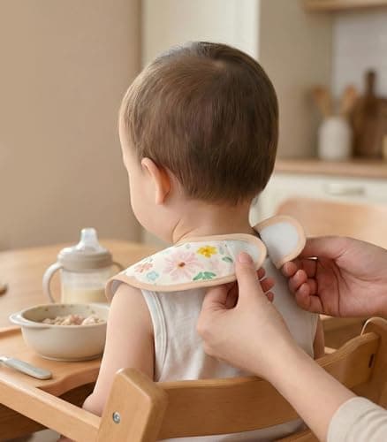 CIVARUA KIDS 3-Pack Waterproof Baby Bibs for Eating - Mess Proof Lightweight Toddler Feeding Bibs with Large Food Catcher, Food-Grade Baby Eating Essentials, Easy to Put On & Clean(Country Floral) - Thumbnail 3