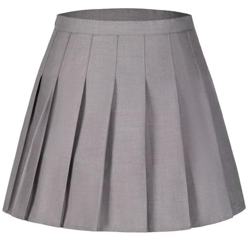 Laimi Duo Light Grey Girls Pleated Tennis Skirts School Uniform Skort high Waist Athletic Skorts with Shorts Summer Skirt for Girl Size 6 - Image 1