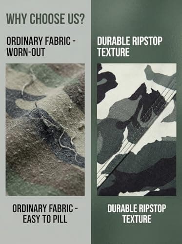 Men's Camo Drawstring Waist Cargo Pants Camouflage Cargo Work Pants - Thumbnail 6