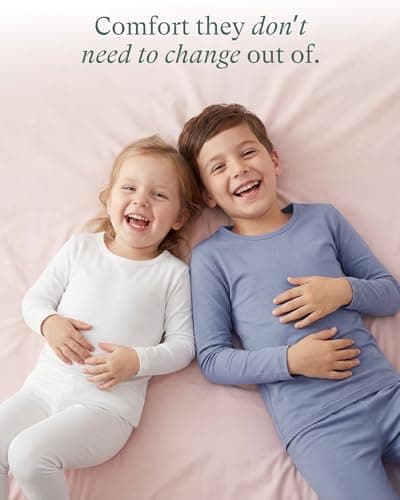 PurComfy SuperSoft Long Sleeve Toddler Pajamas, Premium Bamboo Viscose for Breathable Comfort, Boys & Girls Bamboo PJs, Toddler Long Sleeve Pajama Set, 2T - Thumbnail 4