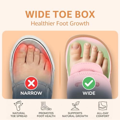 WIDE TOE BOX Toddler Barefoot Shoes,Girls and Boys First Walking Shoe with Hook and Loop Non-Slip Baby Sneakers Blush Powder Size 8 - Thumbnail 5