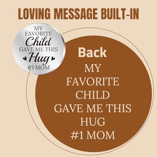 Gifts for Mom Mothers Day - Pocket Hug Mom Gifts with My Favorite Child Gave Me This Hug from Daughter Son, Christmas Birthday Gift for Mother Wife Grandma - Personalized Mothers Day keychains Gift - Thumbnail 3