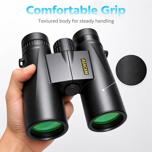Asacam 12x42 Binoculars for Adults, High Powered Binoculars with Large Eyepiece, Lightweight HD BAK4 Prism for Bird Watching, Travel, Hunting, Camping, Sports - Thumbnail 5