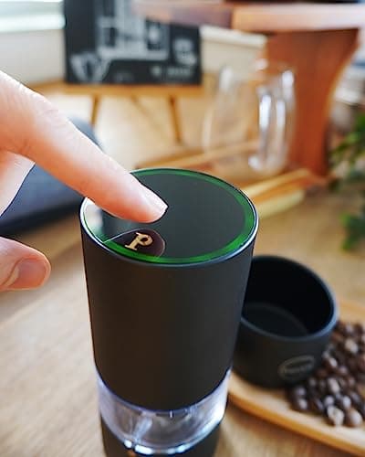 PALICO GrindTech - Portable Rechargeable Electric Coffee Grinder, Cordless Charging Base with Type C, 20 grind size SUS Conical Burr, for Home/Office/Travel or Camping, Mobile Apps support - Thumbnail 5