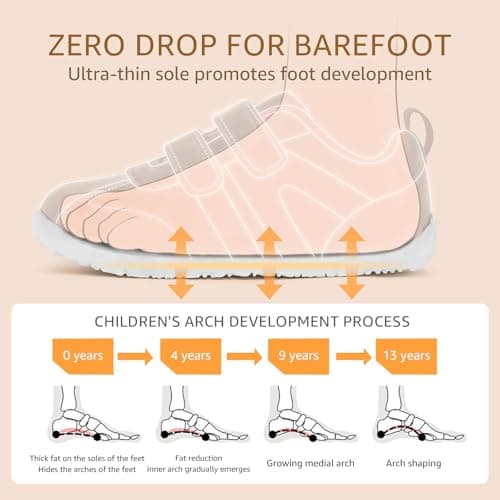 STQ KIDS Toddler Wide Toe Box Barefoot Shoes Boys Sneakers Lightweight Kid Tennis Shoe Casual Zero Drop Preschool Girls First Walking Running Comfort Daycare Sports Navy Toddler Size 10 - Thumbnail 5