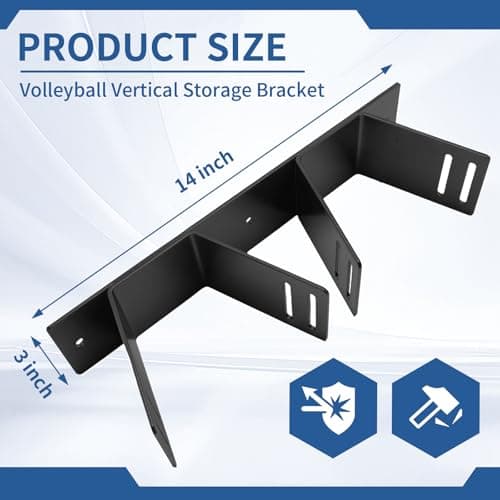 Sigrupery Volleyball Holder Wall Mount, Vertical Pole Holder for Volleyball Poles, Space-Saving Volleyball Accessories for Volleyball Room Decor - Thumbnail 2