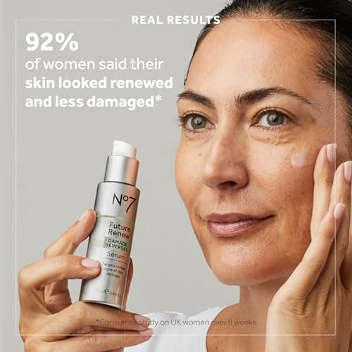 No7 Future Renew Damage Reversal Anti Aging Serum for Face - Face Serum for Women with Peptides to Support Skin Repair - Helps Reduce Fine Lines, Wrinkles, Dryness & Uneven Tone (0.84 Fl oz) - Thumbnail 3