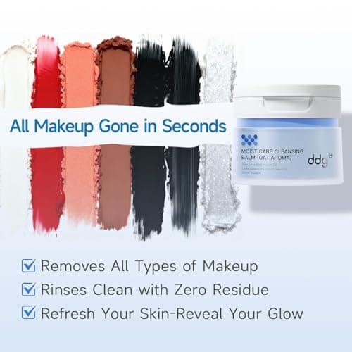 ddg Cleansing Balm Makeup Remover for Sensitive Skin,Eye Makeup Remover&Facial Cleanser for Waterproof Makeup Removal,Vegan Plant Oils,Nourishing & Hydrating,3.38floz/100ml - Thumbnail 4
