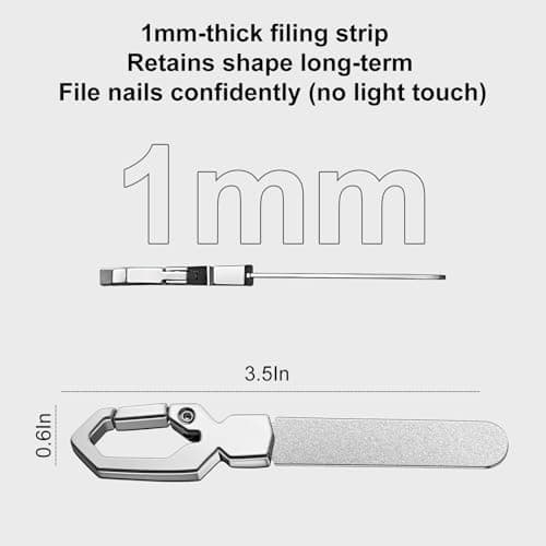 VISDOLL Stainless Steel Double Sided Nail File - Professional Metal Fingernail Toenail Tool for Men (Thick Nails) & Women, Washable Reusable Durable with Travel-Friendly Leather Case, Home & Salon Use - Thumbnail 2
