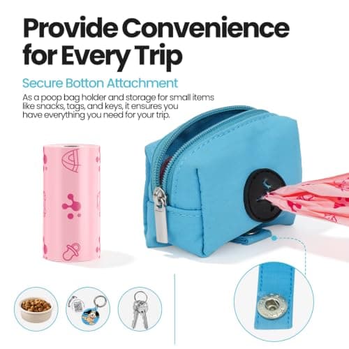 PawView Heavy Duty No Pull Dog Harness with Handle, Escape-Proof & Waterproof Vest, Adjustable Reflective Design with Front Clip & Poop Bag Holder, Includes QR ID Tag for Hiking & Running, Medium - Thumbnail 6