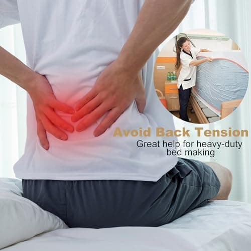 Isvo Mattress Lifter for Changing Sheets, Bed Sheet Tucker Tool, Mattress Lifting Wedge, Sheet Fasteners, Ergonomic Tucking Paddle for Easy Sheet Tucking, Alleviating Back Pain - Thumbnail 4