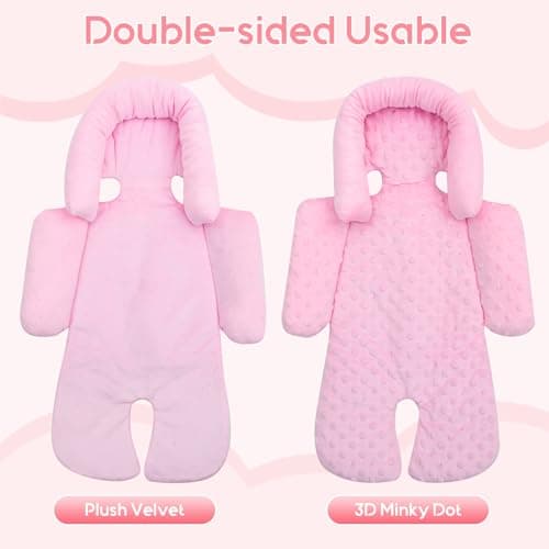 Infant Insert with Shoulder & Crocth Pads, Extra Soft Baby Car Seat Cushion - Thumbnail 4
