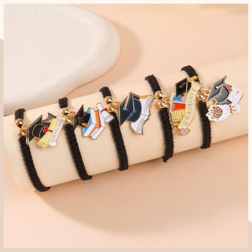 Class of 2026 Graduation Gifts Bulk for Him Her, Atarvana Inspirational Graduates Present Set with 5pcs Bracelet and 5pcs Bookmark Motivational Gift - Thumbnail 4