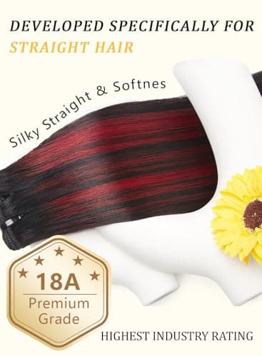 mlip Raw Indian Hair Bundle Straight, Enhanced Quality Bundle, 18A Virgin Hair 22 inches, No Tangle Shedding, Triple the Lifespan, Keep Texture Silky Soft After Multiple Washes, 1B99J Color - Thumbnail 4