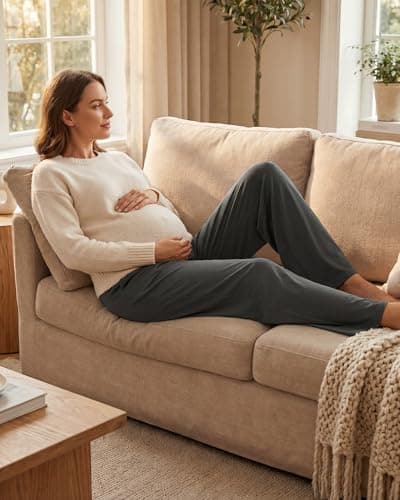 Stelle Wide Leg Palazzo Pants for Women Casual Loose High Waisted Lounge Pajama Pants with Pockets 26/28/30 Inseam Grey - Thumbnail 3