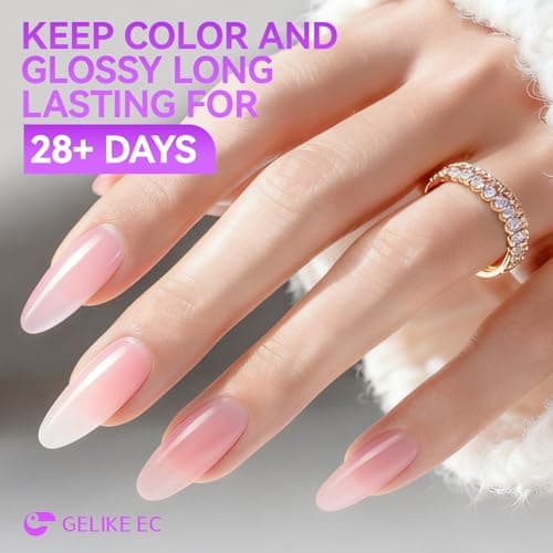 gelike ec Professional Jelly Gel Polish: 12 Nail Colors Set for Salon Technicians with 16ml Big Bottle & Color chart - HEMA & TPO Free Safe Formula Easy to use On Natural or Acrylic Nails - Thumbnail 4