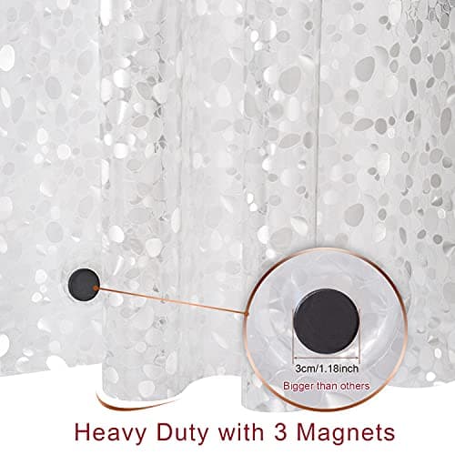 Bostofy Extra Long Shower Curtain Liner, Heavyweight Liner with Magnets and Rust-Proof Metal Grommets, Waterproof Shower Liner for Bathroom, 72' W x 78' H - Thumbnail 3