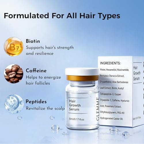 Micro Infusion System for Hair Scalp Care, Titanium Microneedle Derma Stamp with Biotin Peptides Serum, 0.25mm Cosmetic Stamp At-Home Scalp Treatment for Fuller, Thicker-Looking Hair - Thumbnail 4