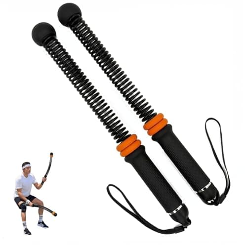 MUYIWEIDEN Weighted Ropeless Battle Ropes,Cordless Workout Ropes for Home Gym, Portable Exercise Rope for Strength Building, HIIT and Low-Impact Aerobic Training for Women&Men (Black+Orange) - Image 1