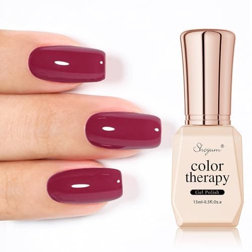 SHOYUM 15ml Red Rose Gel Nail Polish, Dark Red Color Soak Off UV LED Nail Gel Polish Nail Art Starter Manicure Salon DIY at Home, 0.51 OZ - Image 1