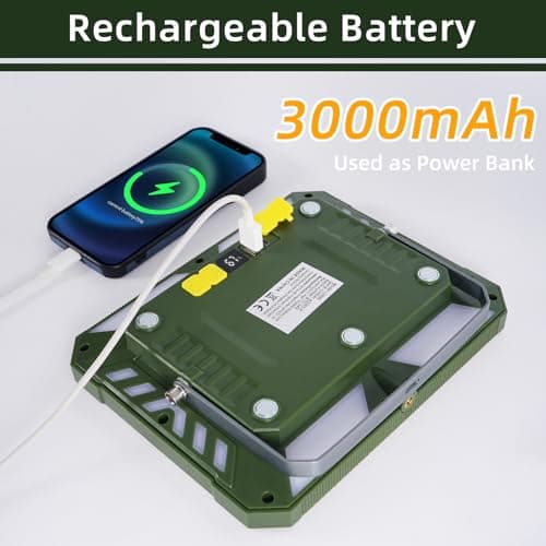 UMLAEN Camping Lantern Rechargeable Camping Lights 60W,3000LM, 6 Modes, Waterproof Camping Essentials with 5 Magnetic Bases, for Emergency, Power Outages, Tent, Hiking, Car Repair, Fishing - Thumbnail 6
