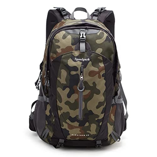 SPEEDPARK Hiking Backpack 40L Waterproof Hiking Daypack with Rain Cover, Outdoor Trekking Travel Backpacks for Men Women - Thumbnail 3