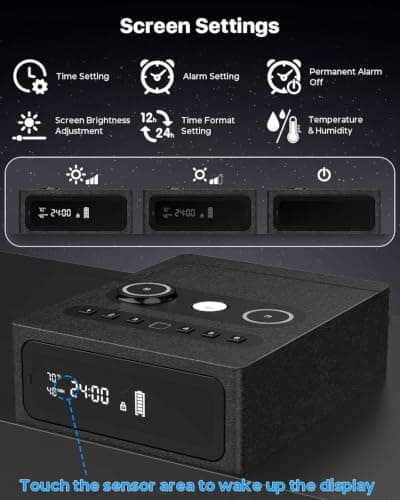Biometric Gun Safe for Handgun | 0.1S Fingerprint Safe with 3-in-1 Wireless Charging Station, LED Display & Silent Mode, Bedside Pistol Safe for Home Defense, Gift for Gun Owners - Thumbnail 4