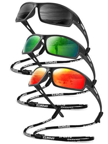 QALLY Polarized-Sunglasses-Men Sports Mens-Sunglasses: Sun-Glasses with UV Protection for Fishing Driving Running Cycling - Image 1