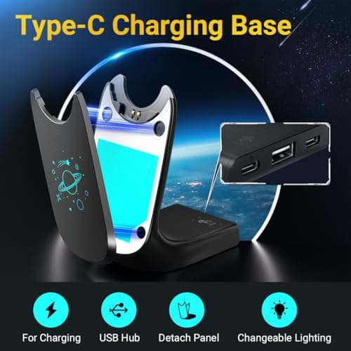 Blucalm Wireless Headset with Mic for Work, Noise Cancelling Wireless Headphones for Work from Home，Office，WFH, Teams, Zoom，Computer. Headset with Charge Stand & 2.4 G USB Dongle. - Thumbnail 6
