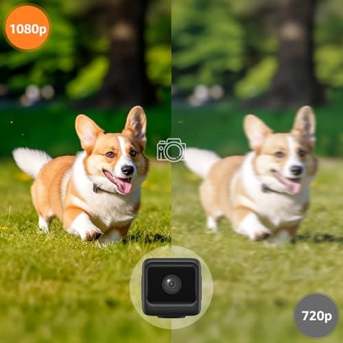 syomiyurx 2026 Upgrade Small Security Camera 2.4G WiFi Only Wireless Camera 1080P Mini Nanny Cam for Baby Pet Auto Night Vision 1600mAh Battery Indoor Cameras Motion Detection for Home Security - Thumbnail 4