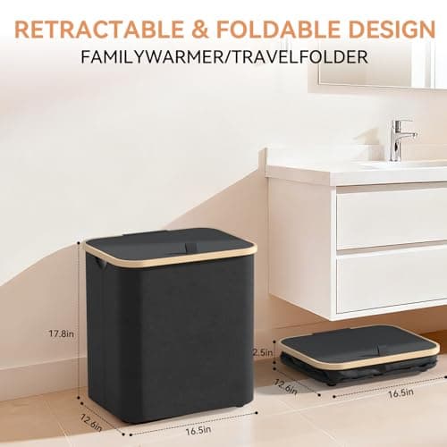 Towel Warmer for Bathroom,35L Foldable Towel Warmer Quick Heat Warming Tub Heating Detachable Bucket with Auto Shut Off, Electric Hot Towel for Spa,Blanket,Baby,Bathrobe Towels - Thumbnail 6