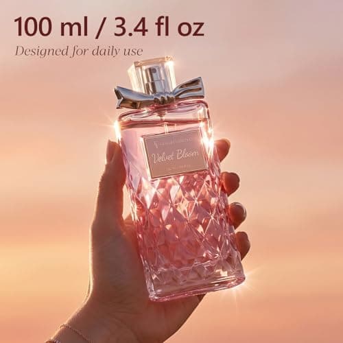 Perfume for Women, Alcohol-Free Long Lasting Floral Fragrance, Light & Soft Scent with Rose, Jasmine & Peony, Peach, Patchouli & Musk Base, 100ml / 3.4 fl oz, Gift for Women & Moms (Velvet Bloom) - Thumbnail 5
