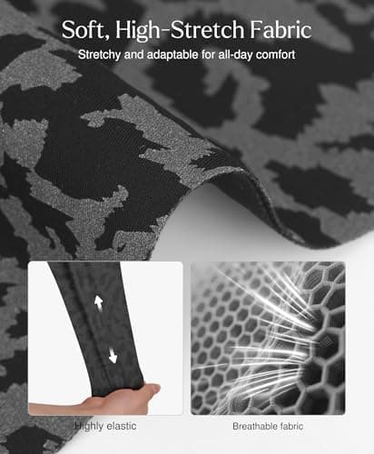 Popilush Push Up Bras for Women - Seamless No Underwire Plunge Deep V Bralette with Adjustable Straps Everyday Comfortable T-Shirt Bra Leopard Black - Thumbnail 5
